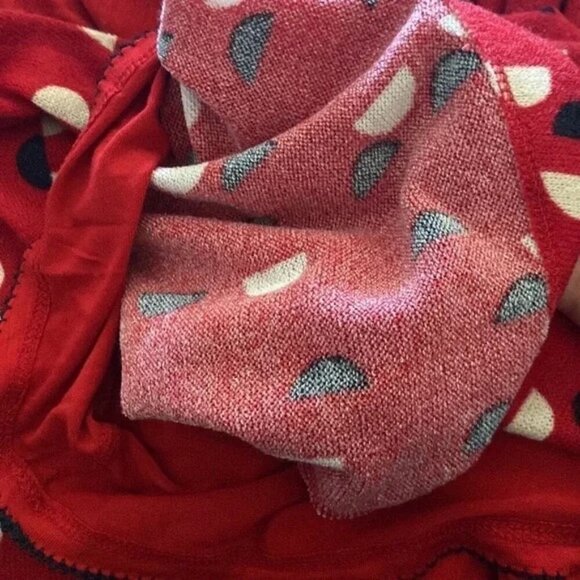 MAEVE by anthropologie  RED Mini  Dress  Long Flounce Sleeves X Small - Picture 2 of 9